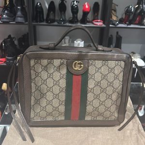Gucci GG Supreme Web Ophidia Top Handle Bag
